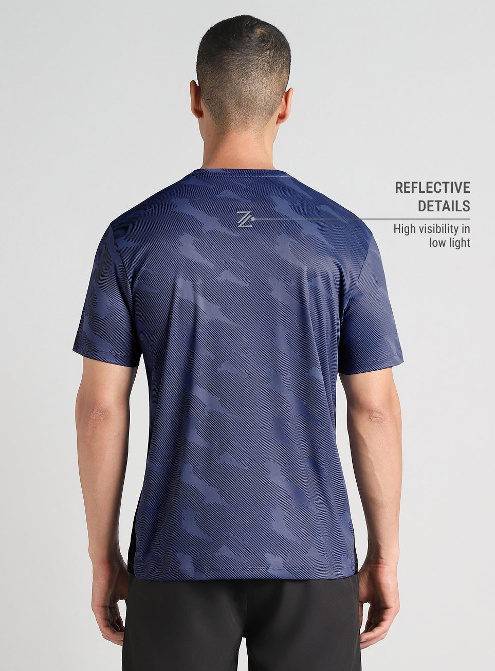 Men's Navy Urban Camo Running T-shirt