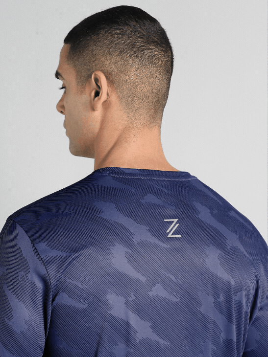 Men's Navy Urban Camo Running T-shirt