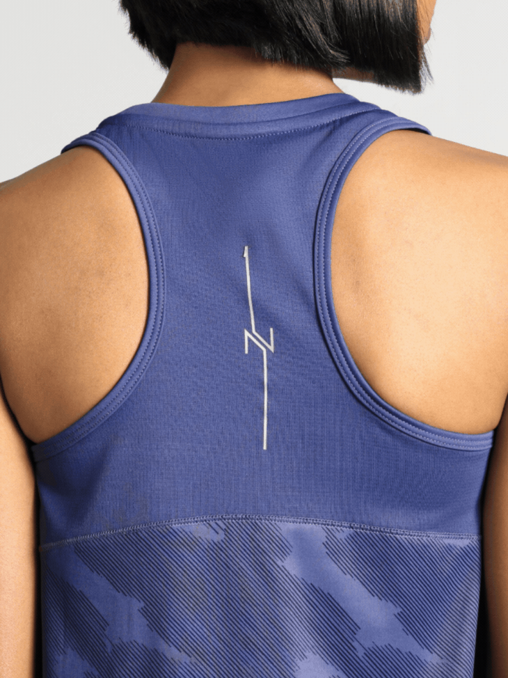 Women's Blue Urban Camo Running Tank Top