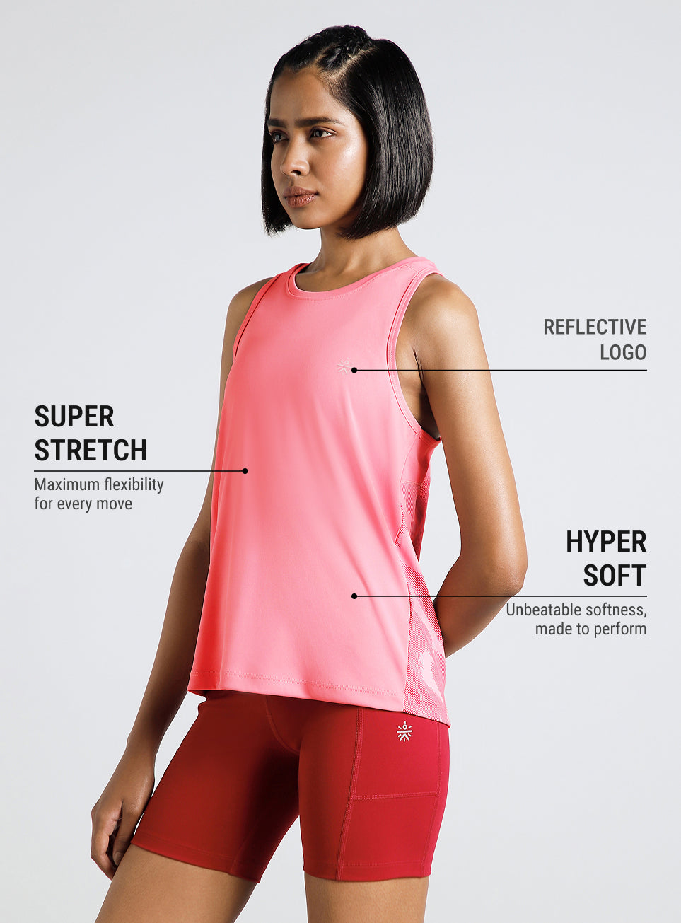 Women's Pink Urban Camo Running Tank Top