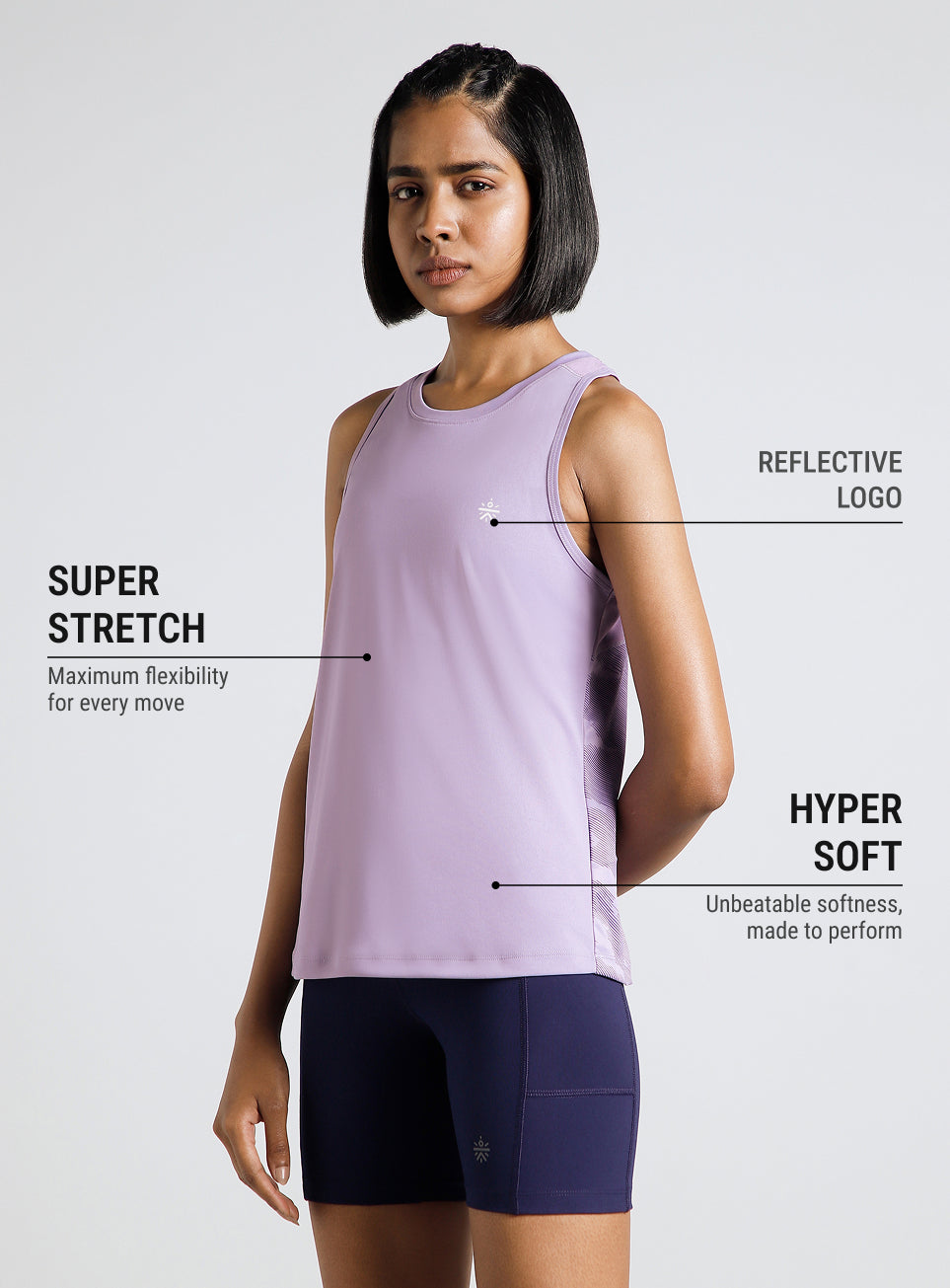 Women's Purple Urban Camo Running Tank Top