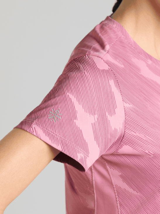 Women's Pink Urban Camo Running T-shirt