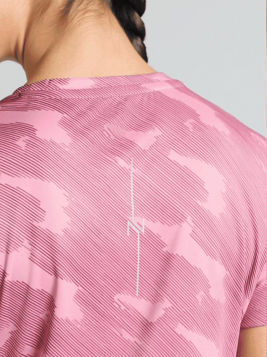 Women's Pink Urban Camo Running T-shirt
