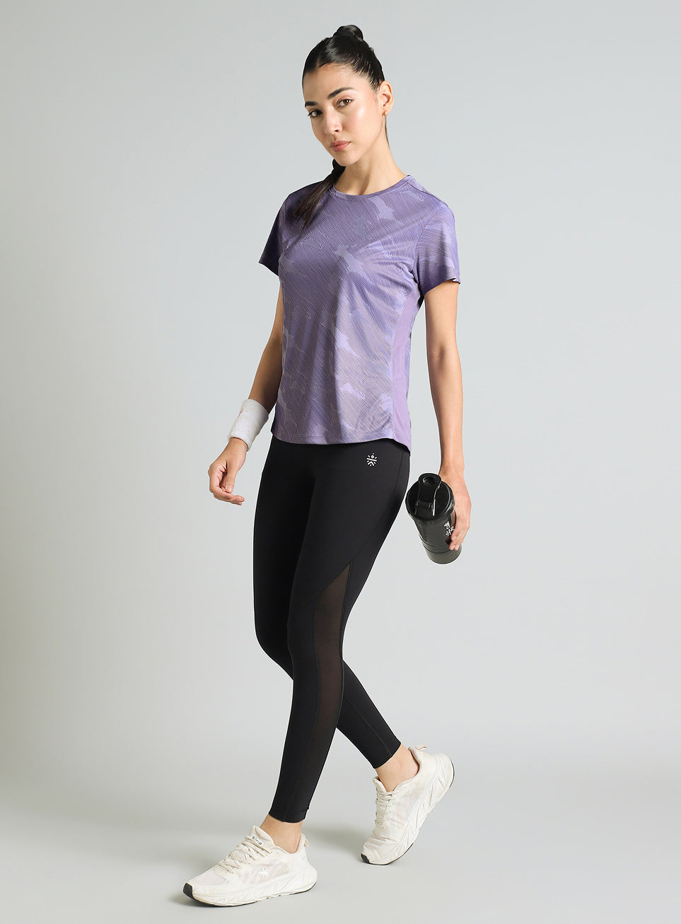 Women's Purple Urban Camo Running T-shirt