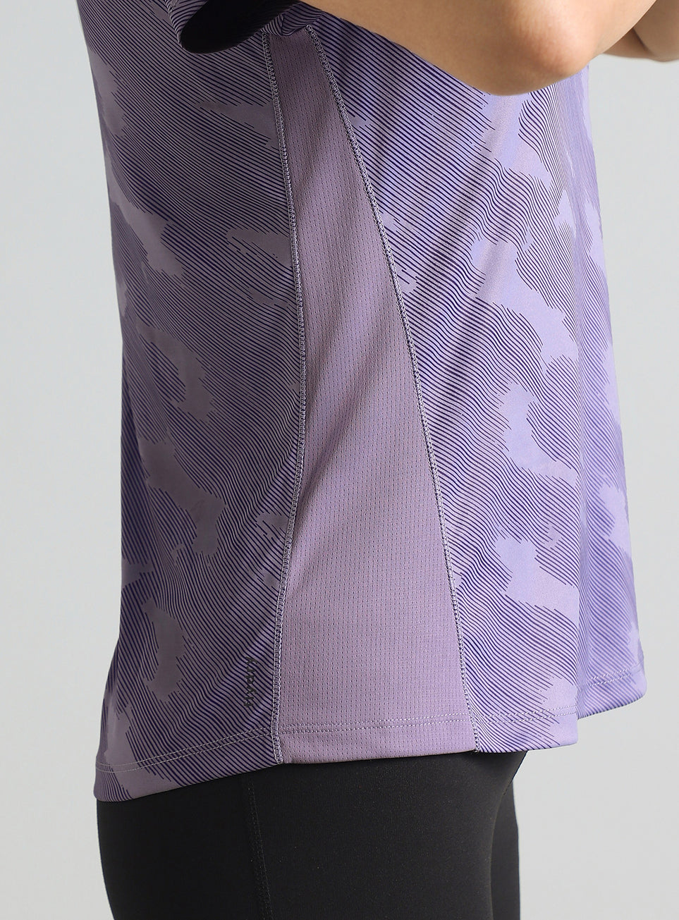 Women's Purple Urban Camo Running T-shirt