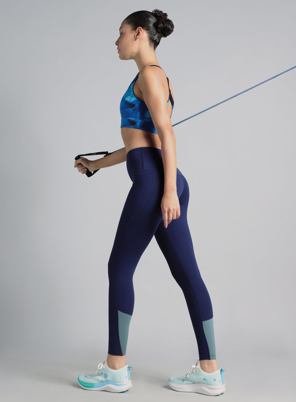 Women's Blue Dance Flow Tights