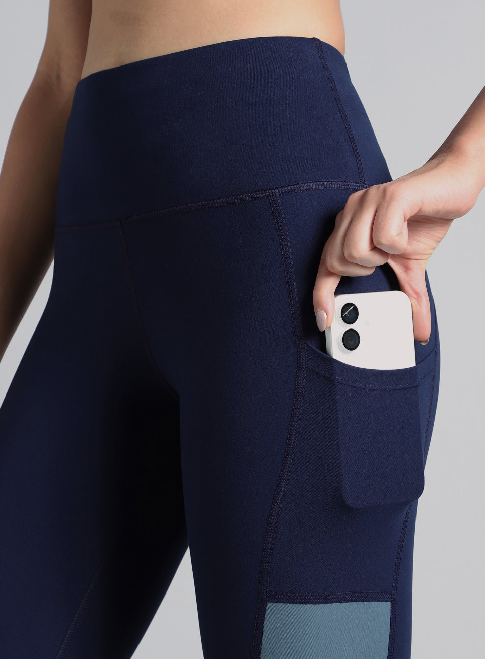 Women's Blue Dance Off Colourblock COMFLex Tights