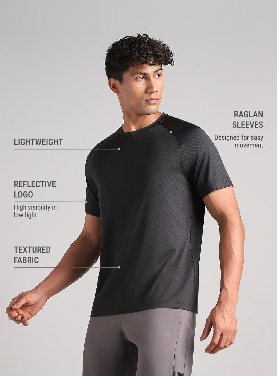 Men's Black Run Forward T-Shirt