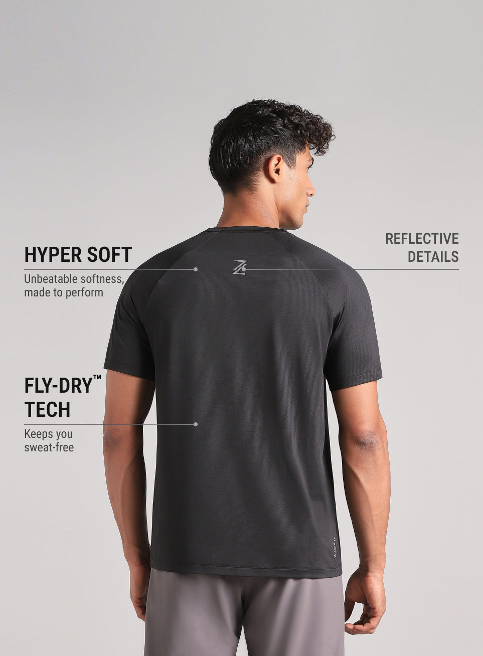 Men's Black Run Forward T-Shirt