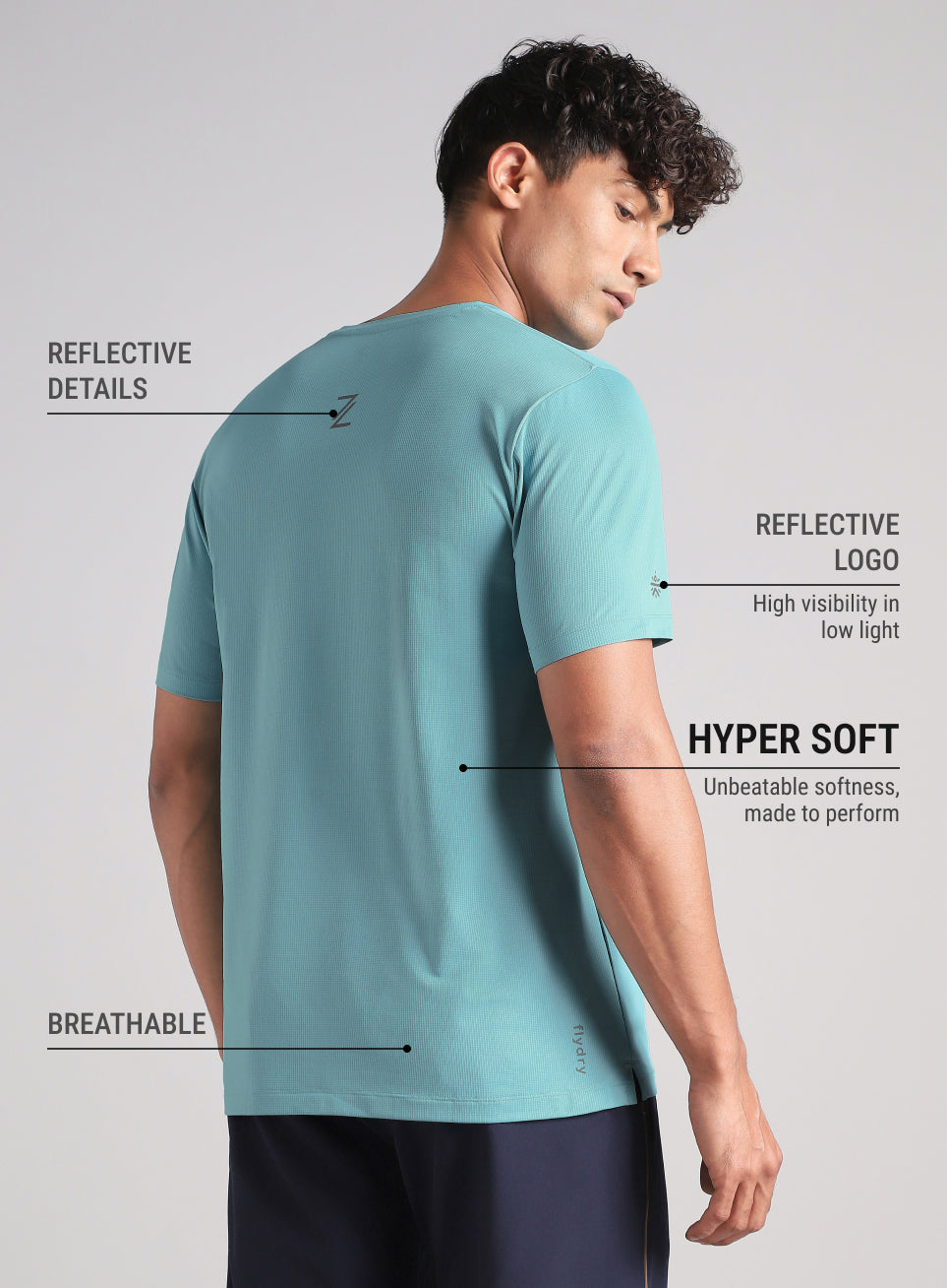 Men's Blue Chill Knit Run T-Shirt