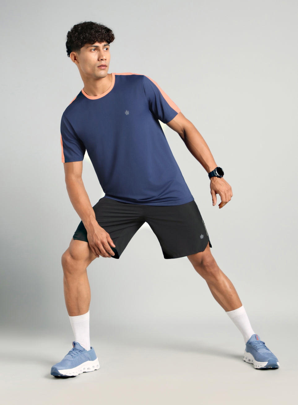 Men's Navy Run In Motion Graphic T-Shirt