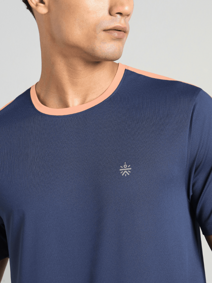 Men's Navy Run In Motion Graphic T-Shirt