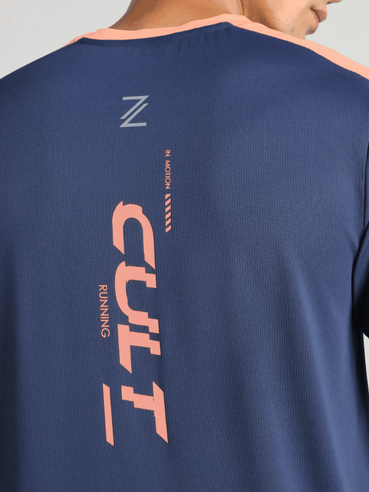 Men's Navy Run In Motion Graphic T-Shirt