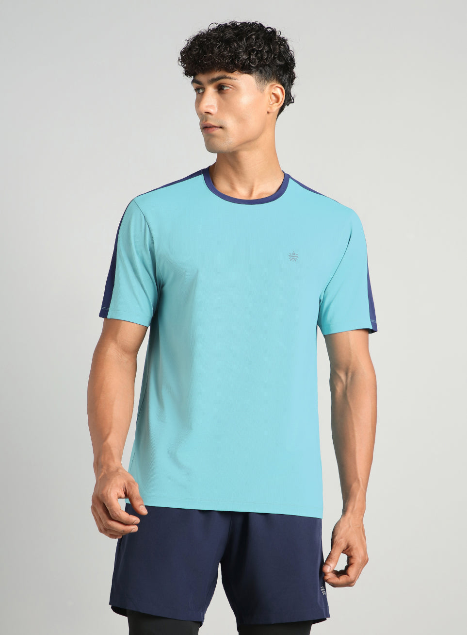 Men's Blue Run In Motion Graphic T-Shirt