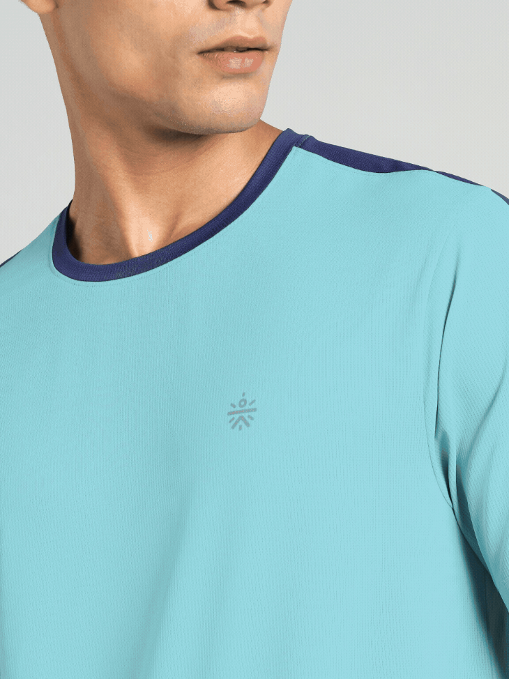 Men's Blue Run In Motion Graphic T-Shirt