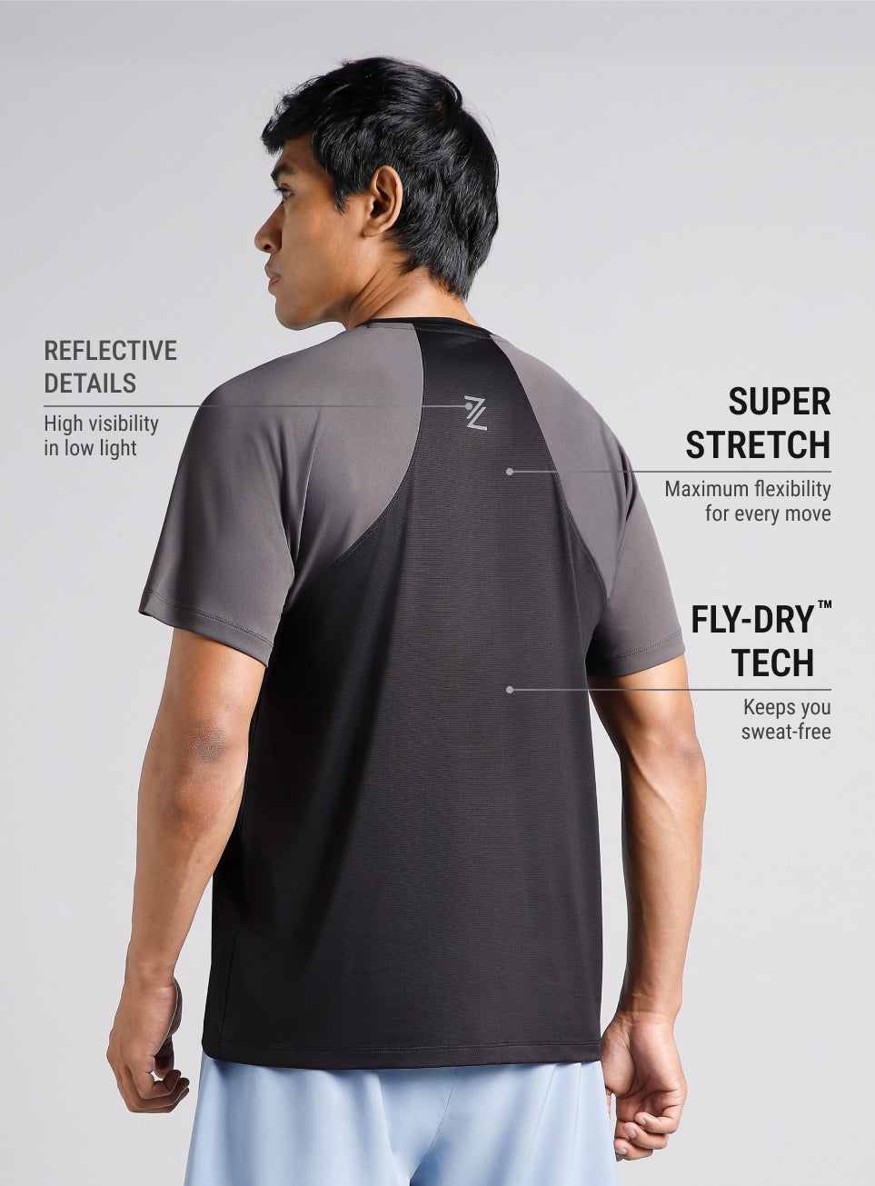 Men's Black Runner's Speed T-shirt