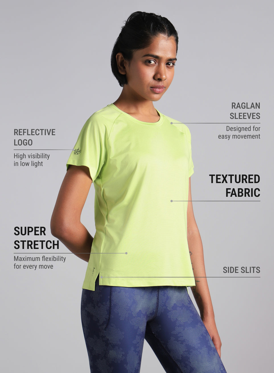 Women's Green Swift Runner Tee