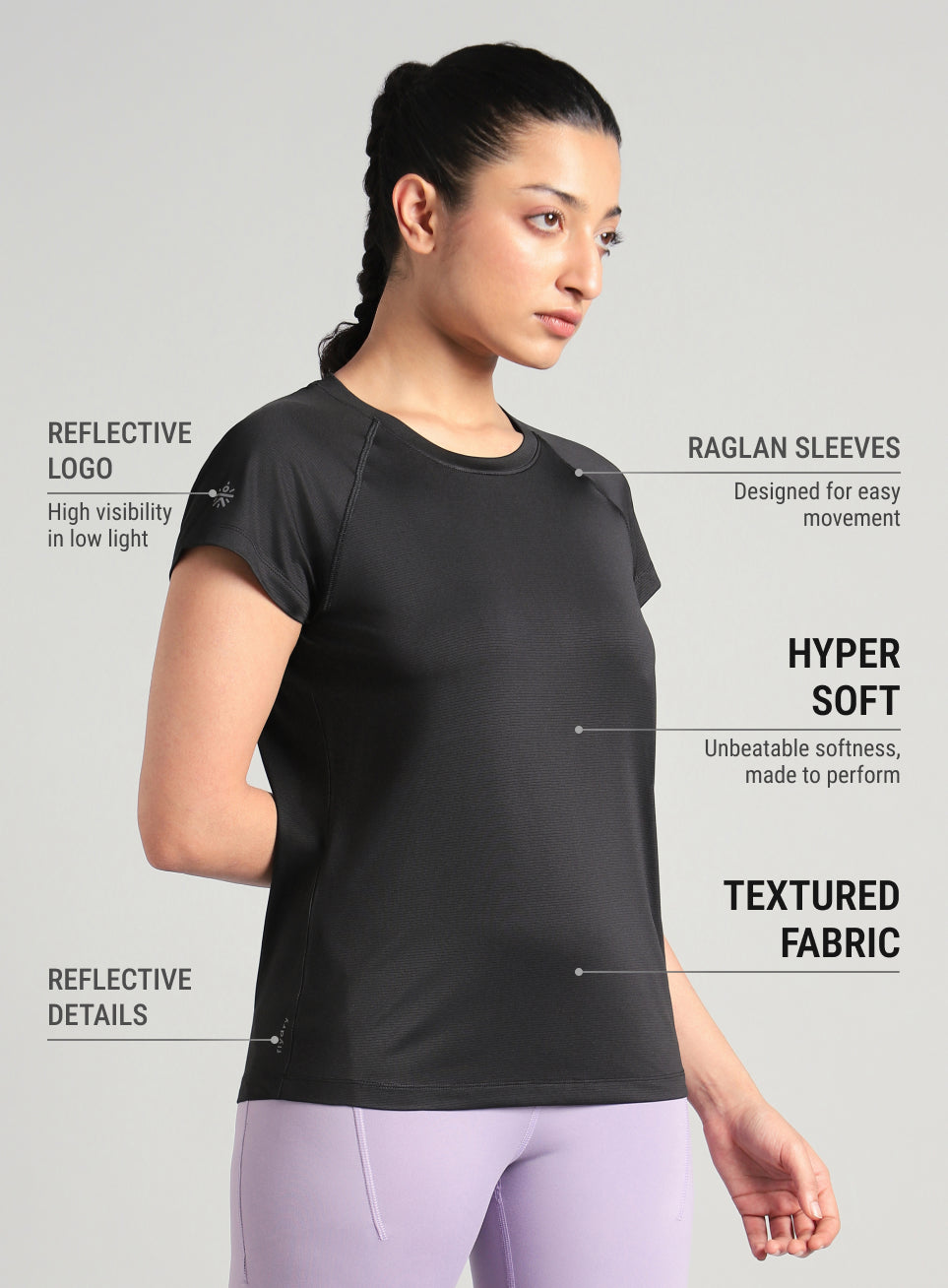 Women's Black Spirit Run T-shirt