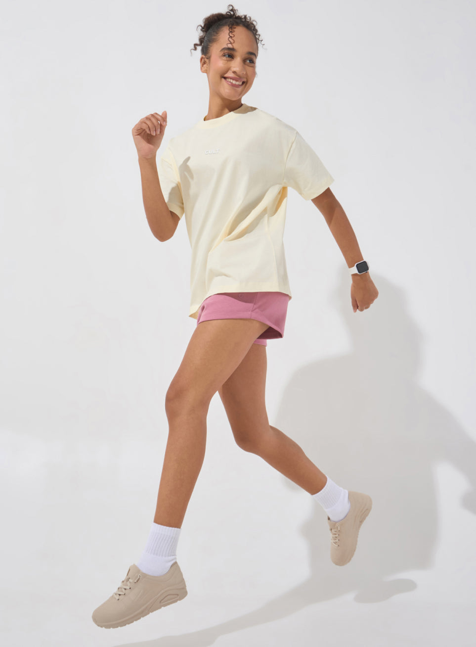 Women's White Soft Form Comfort Oversized T-shirt