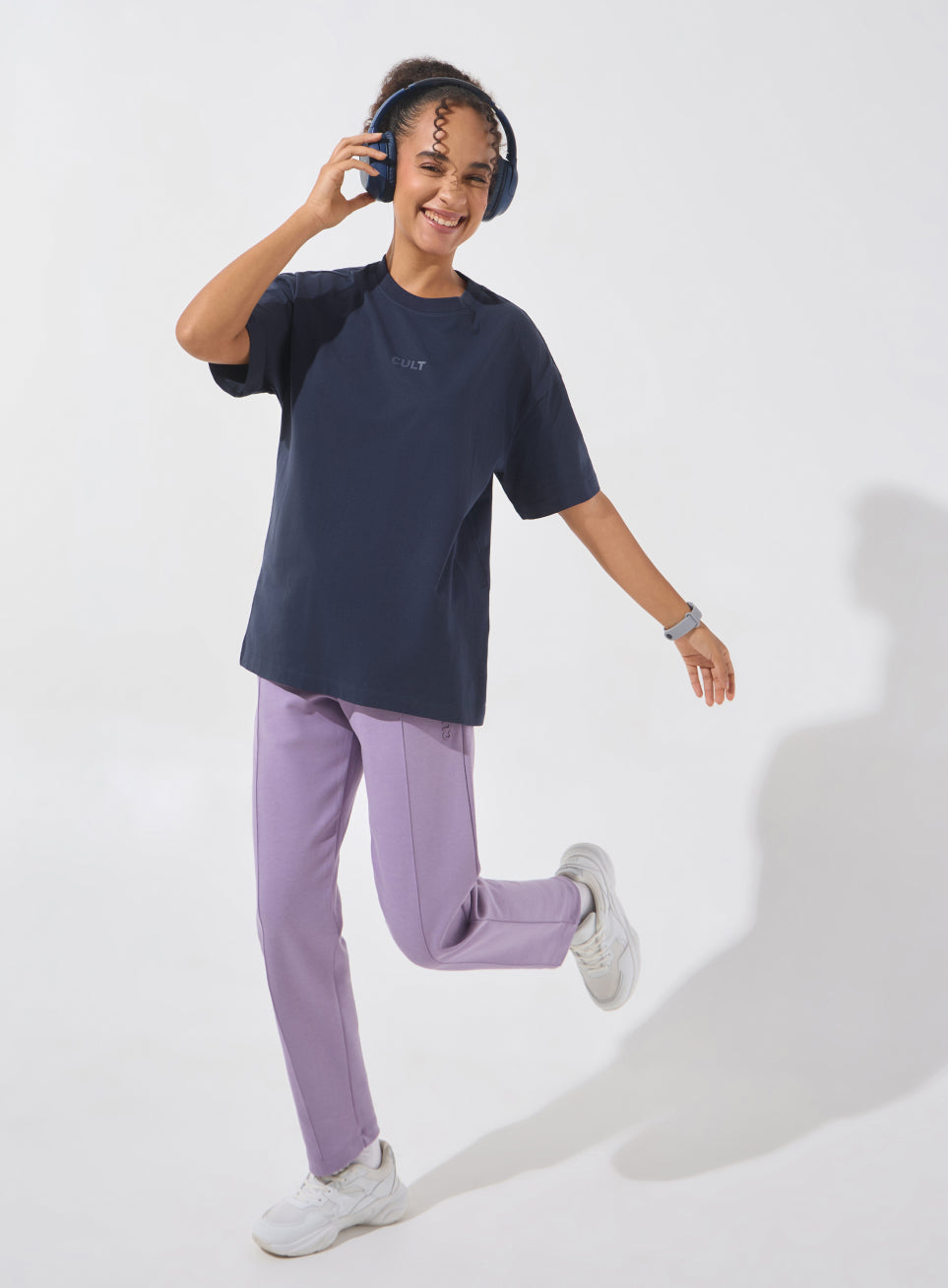 Women's Navy Soft Form Comfort Oversized T-shirt