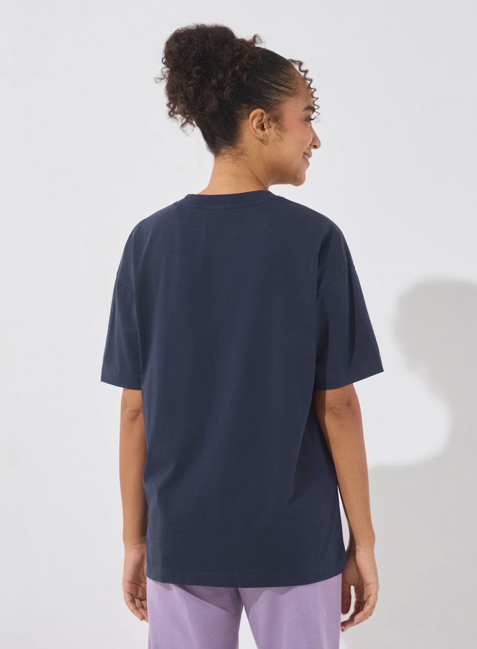 Women's Navy Soft Form Comfort Oversized T-shirt
