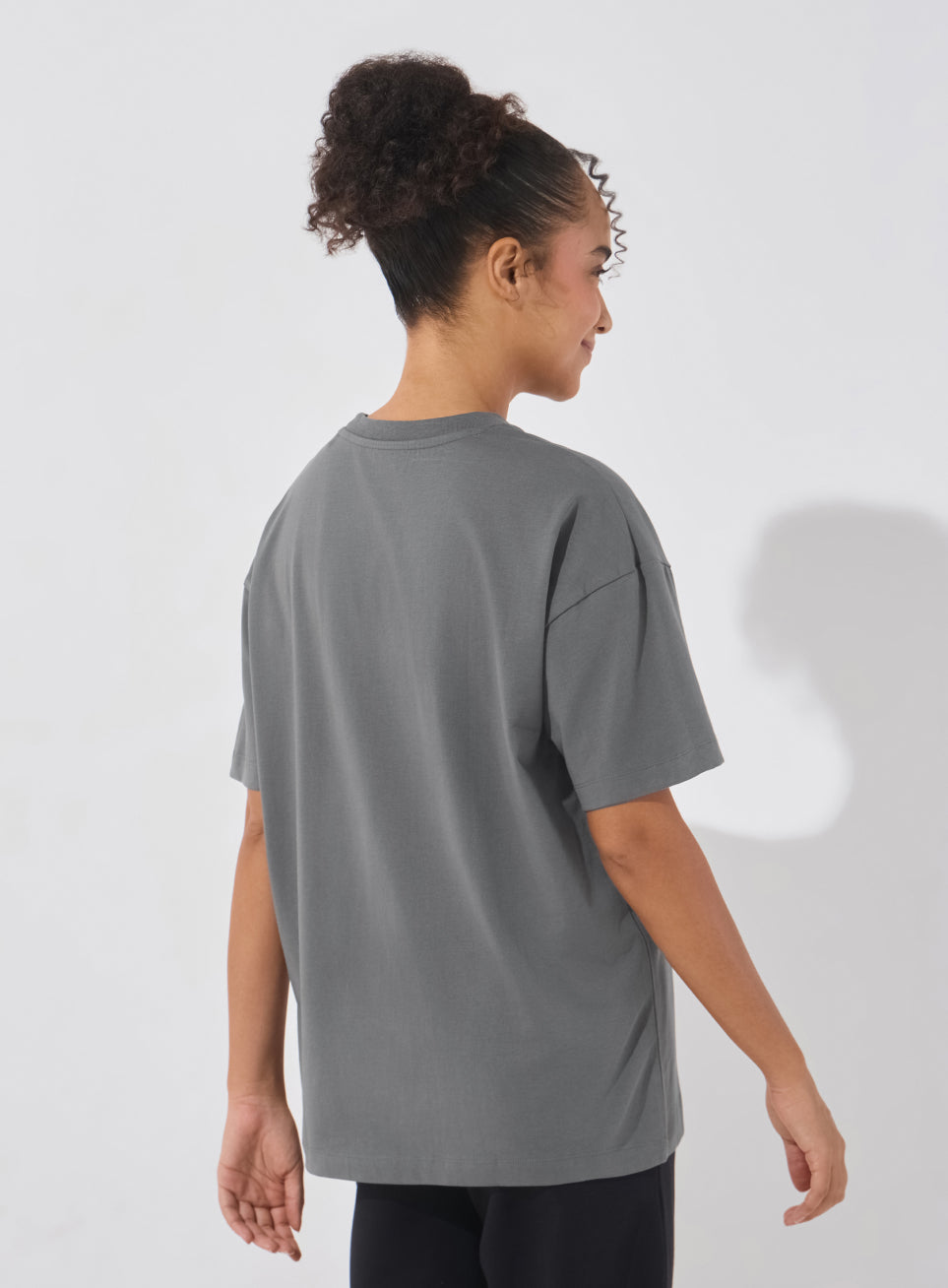 Women's Dark Grey Soft Form Comfort Oversized T-shirt