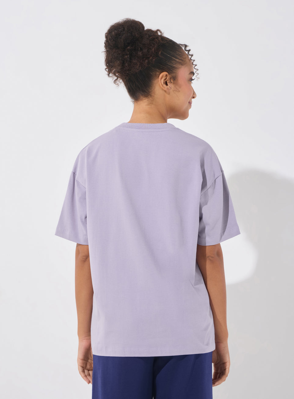 Women's Purple Soft Form Comfort Oversized T-shirt
