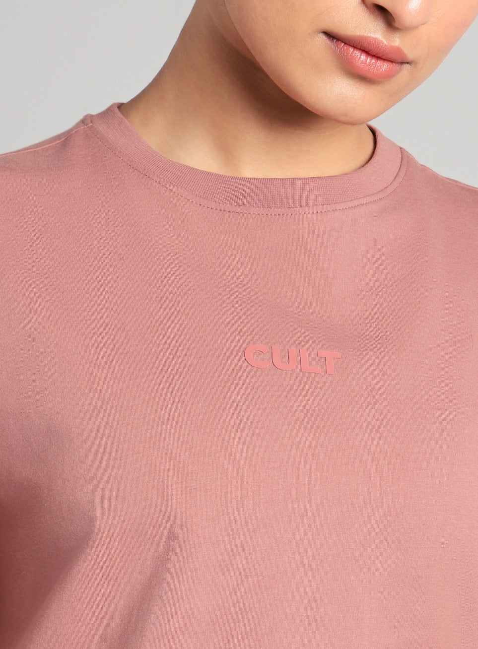 Women's Brown Form Mid Boxy T-shirt