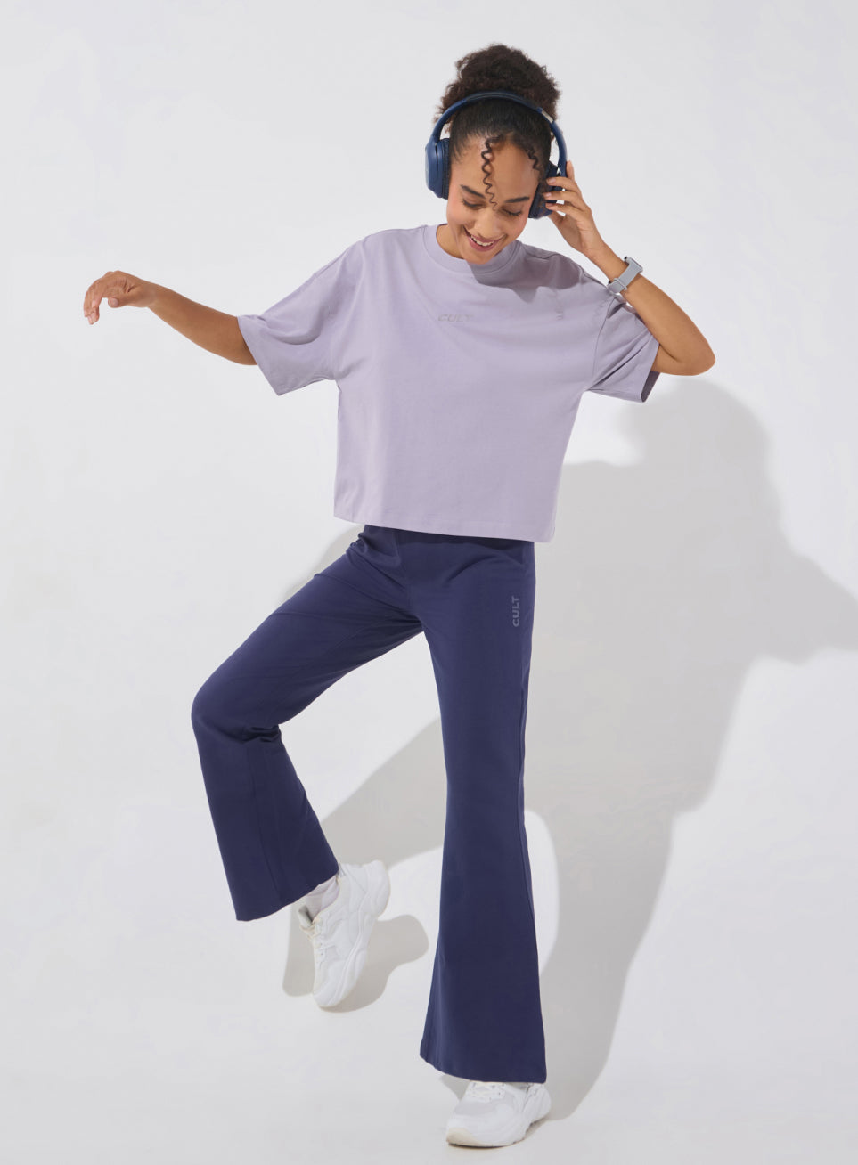 Women's Purple Form Mid Boxy T-shirt