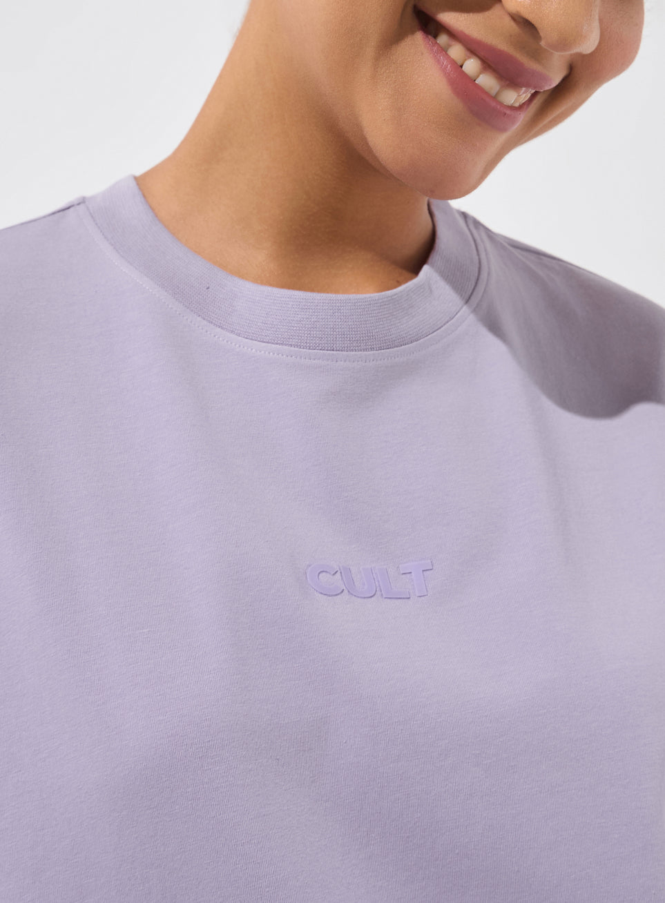 Women's Purple Form Mid Boxy T-shirt