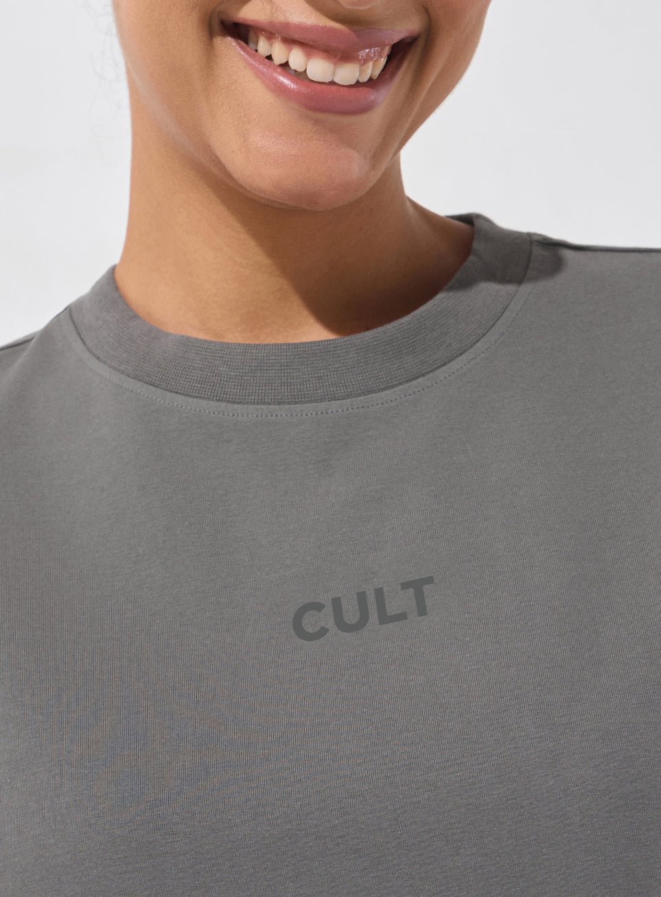 Women's Dark Grey Soft Form Oversized T-shirt Dress