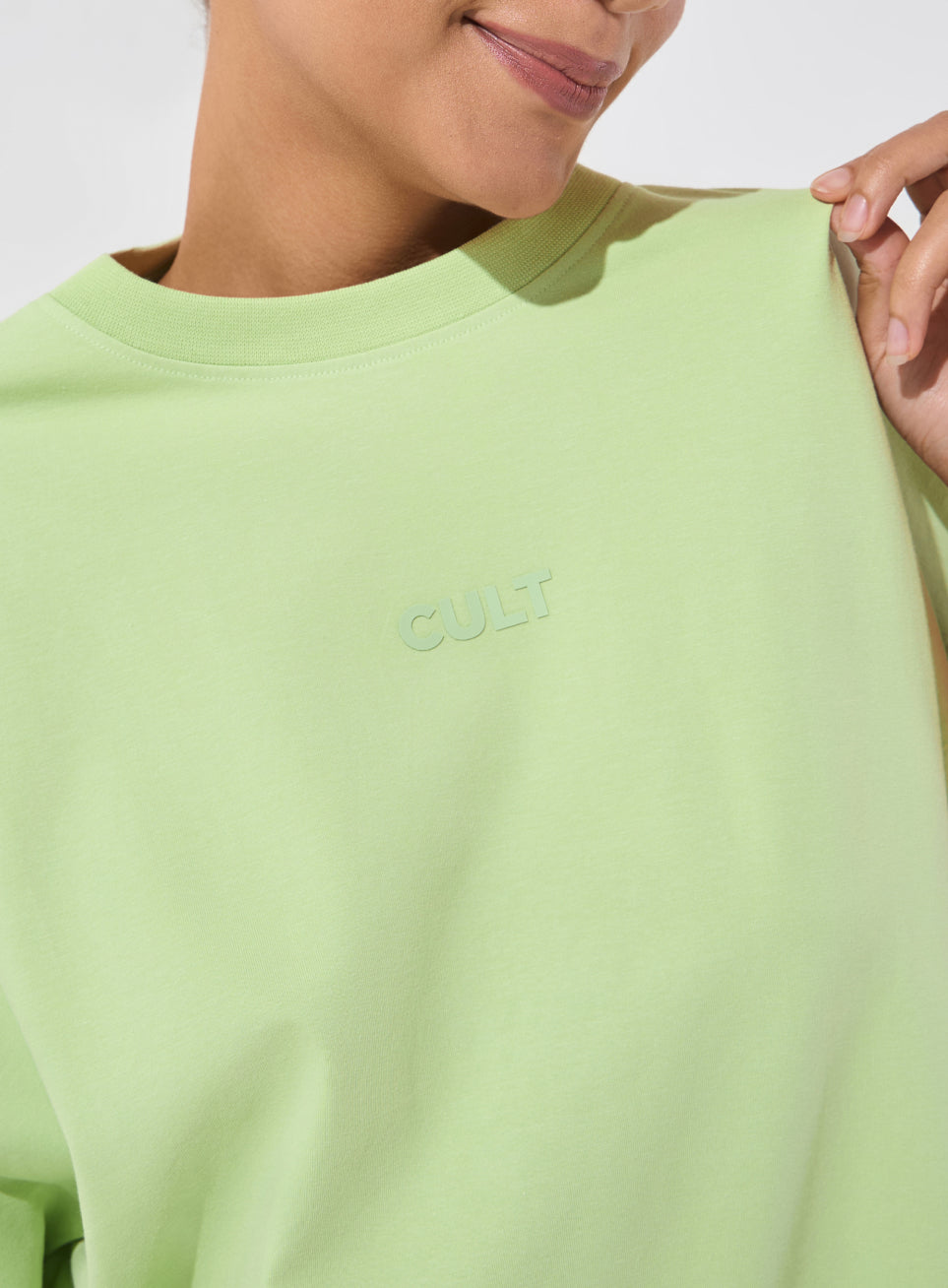 Women's Lime Soft Form Oversized T-shirt Dress