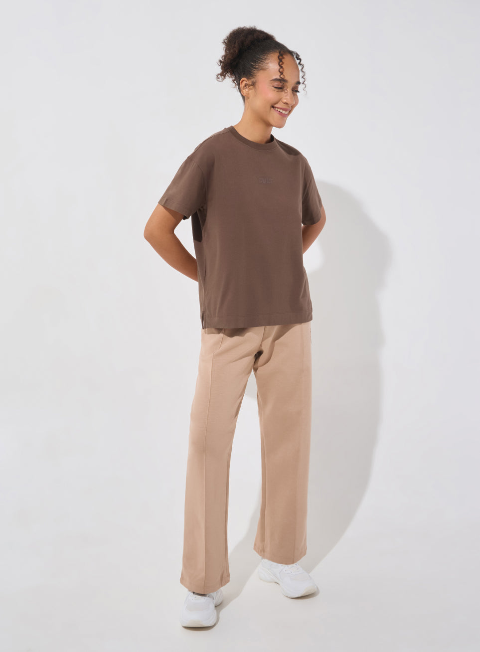 Women's Brown Soft Form Easy Fit Everyday T-shirt