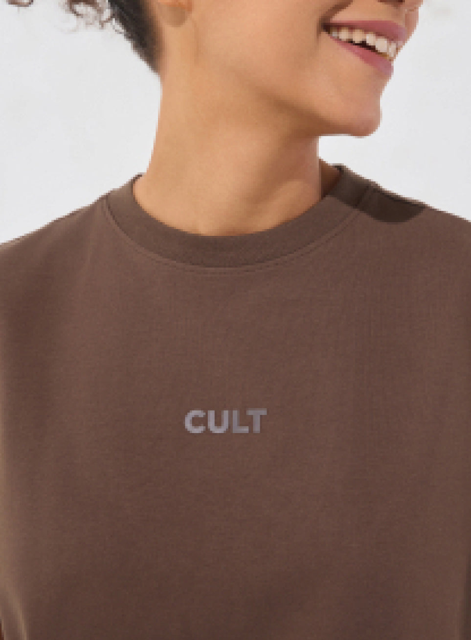 Women's Brown Soft Form Easy Fit Everyday T-shirt