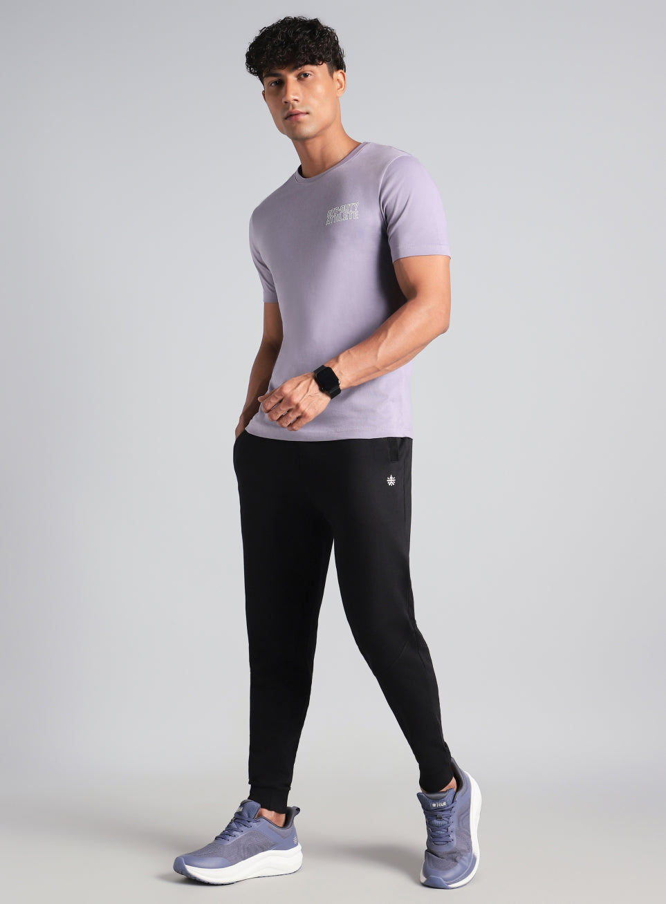 Men's Purple Off Duty Print Graphic T-shirt