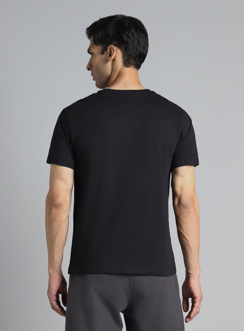 Men's Black Cult Branding Printed T-shirt