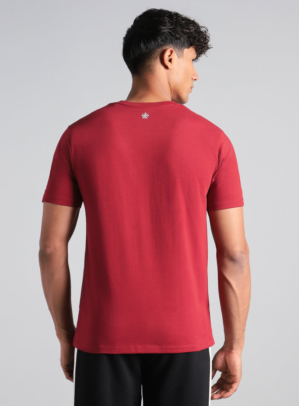Men's Maroon In Motion Graphic T-shirt
