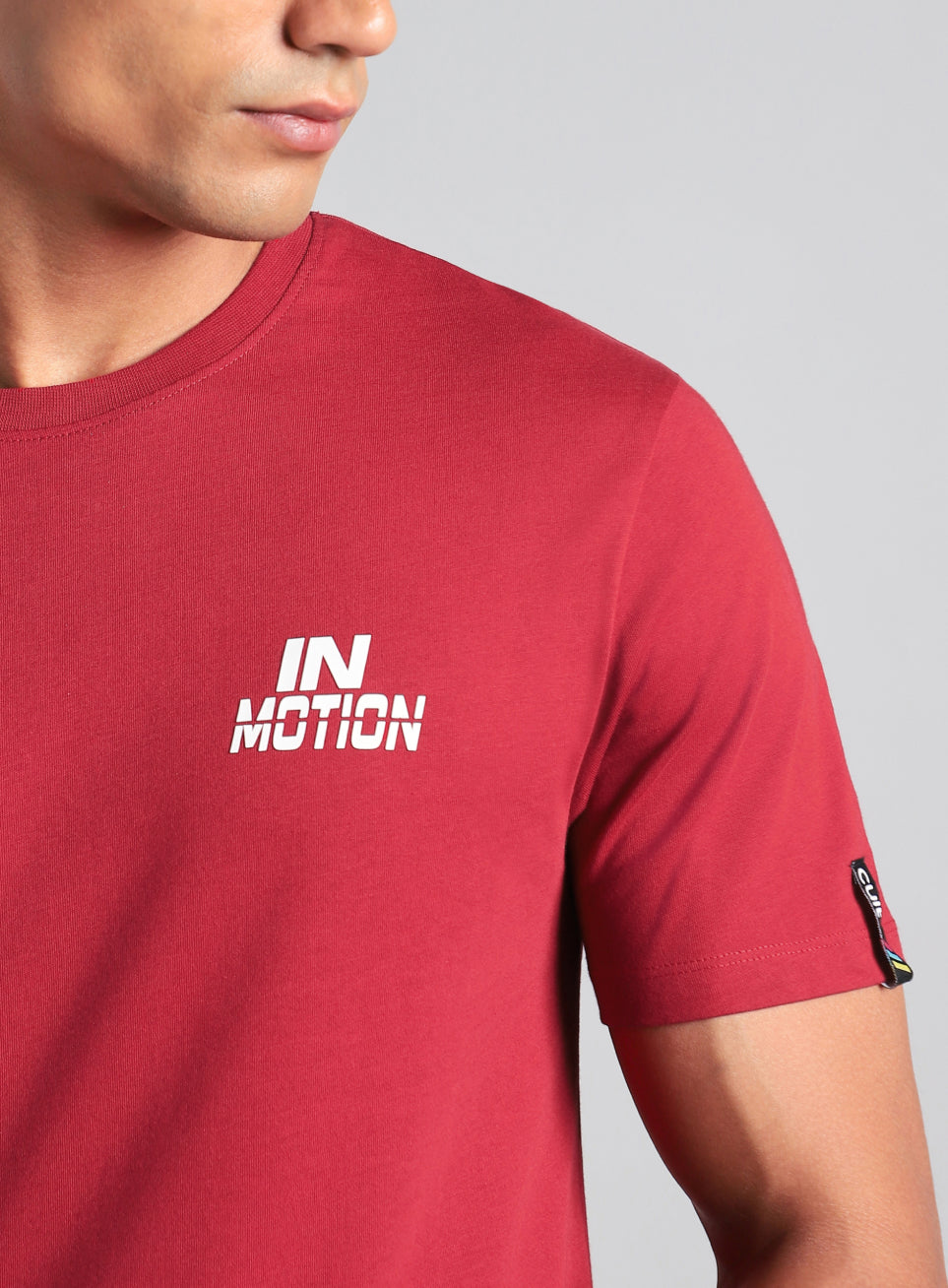 Men's Maroon In Motion Graphic T-shirt