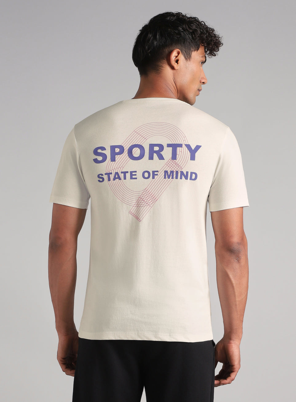 Men's Off White Sporty Racertrack T-Shirt