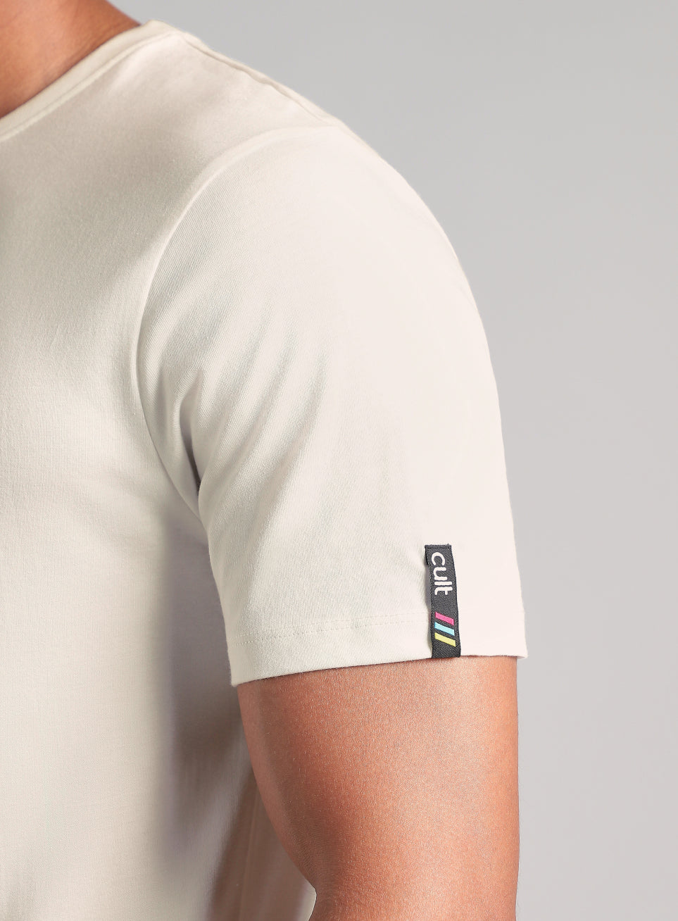 Men's Off White Sporty Racertrack T-Shirt