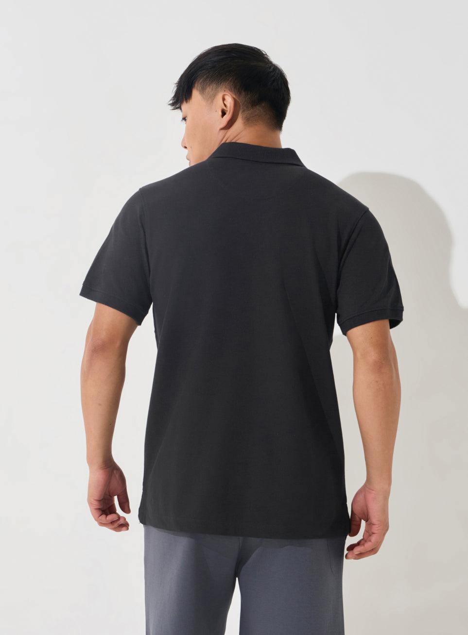 Men's Black Soft Form Classic Polo T-shirt
