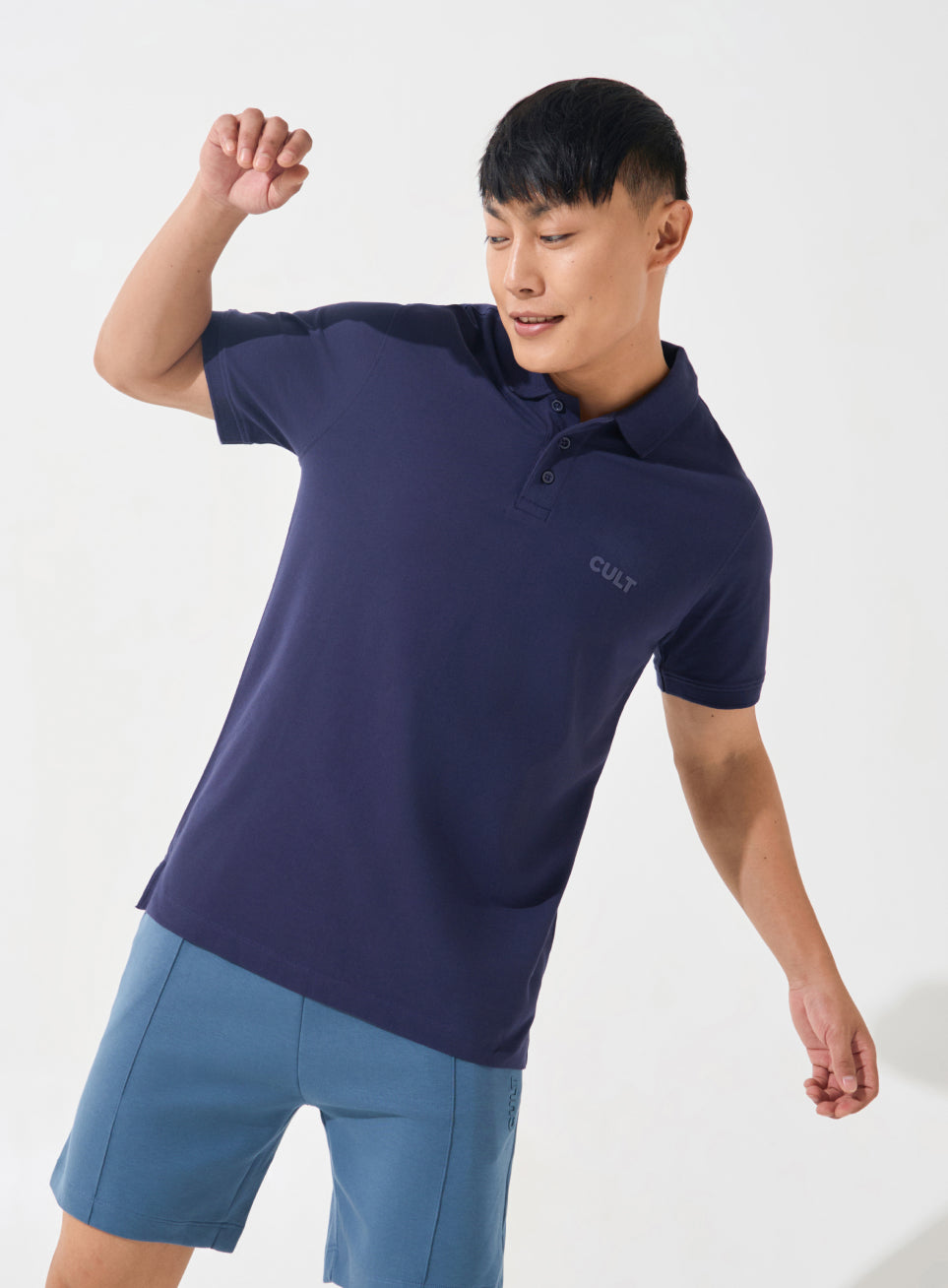 Men's Navy Soft Form Classic Polo T-shirt