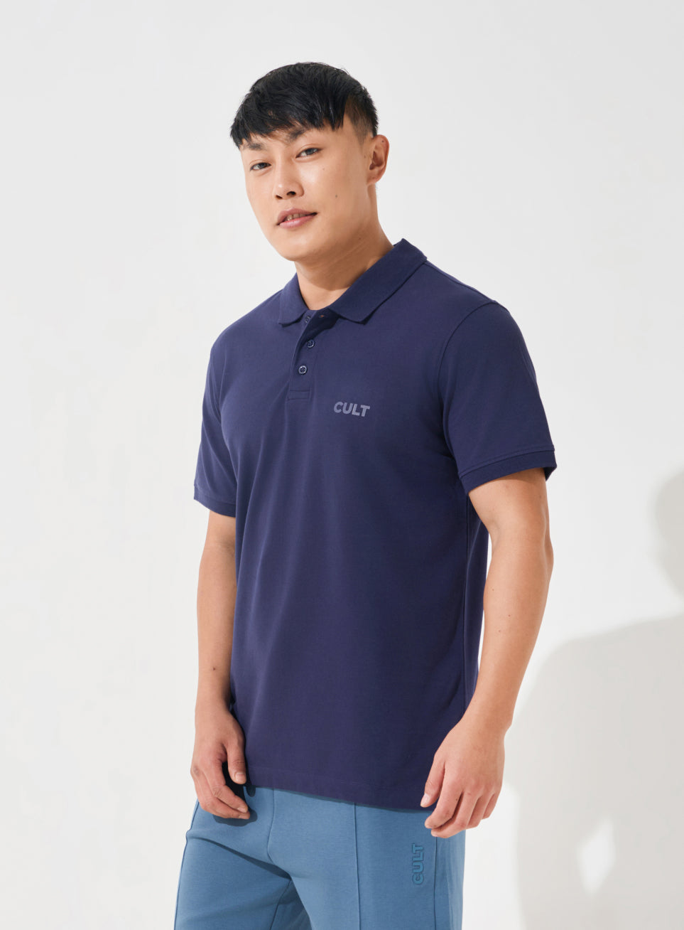 Men's Navy Soft Form Classic Polo T-shirt