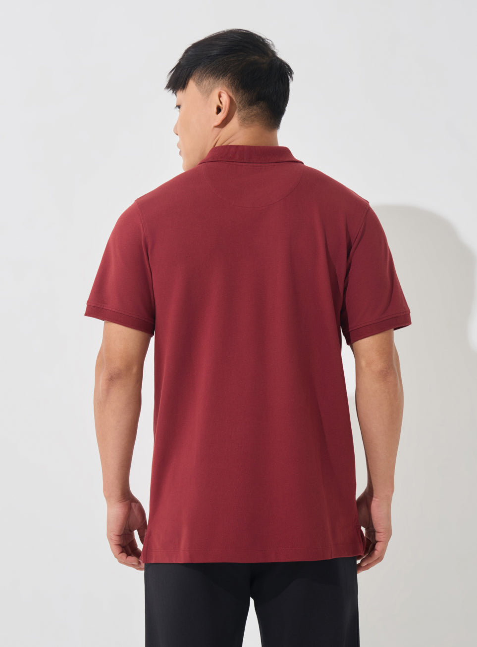 Men's Maroon Soft Form Classic Polo T-shirt
