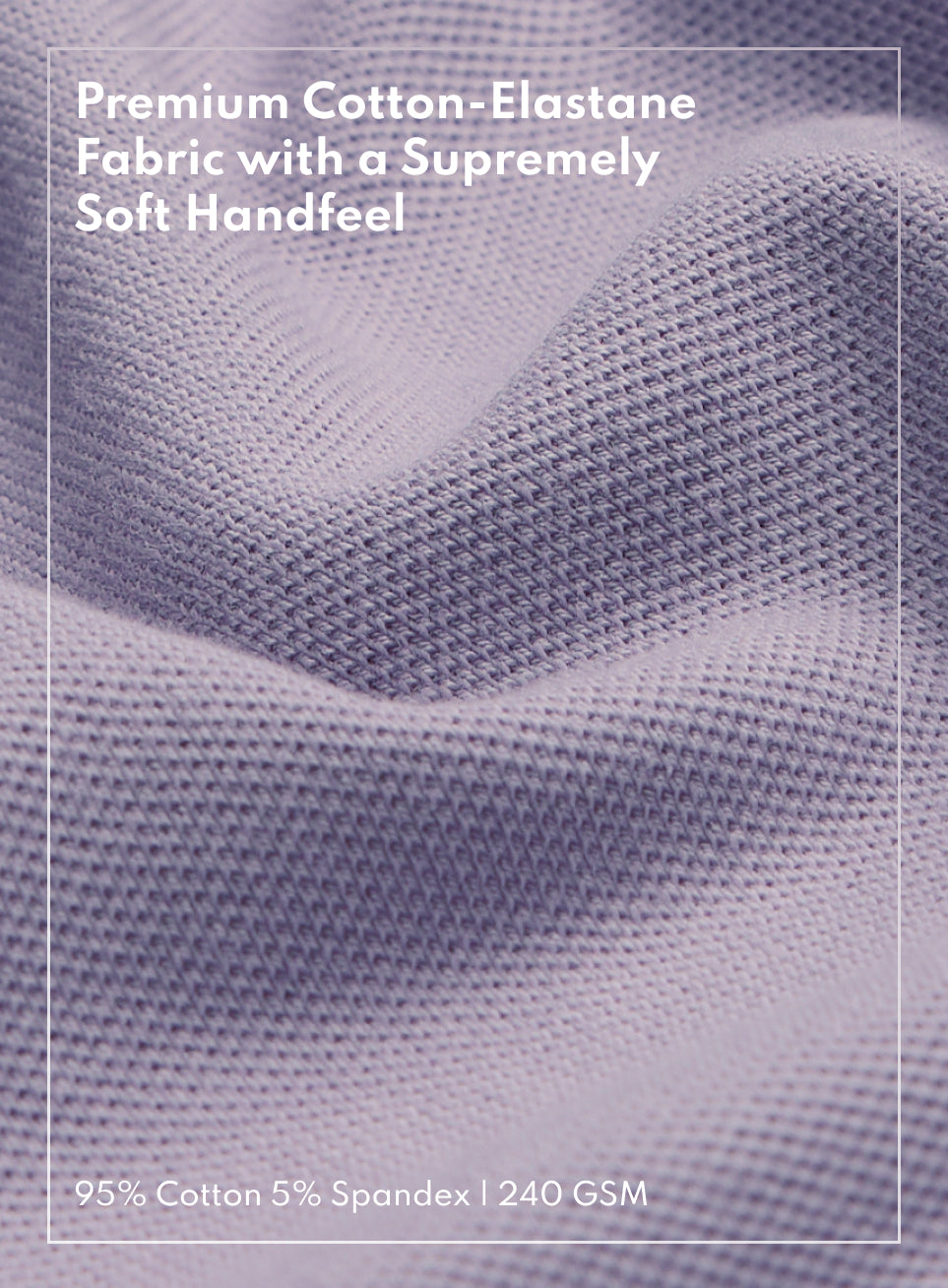 Men's Purple Soft Form Classic Polo T-shirt