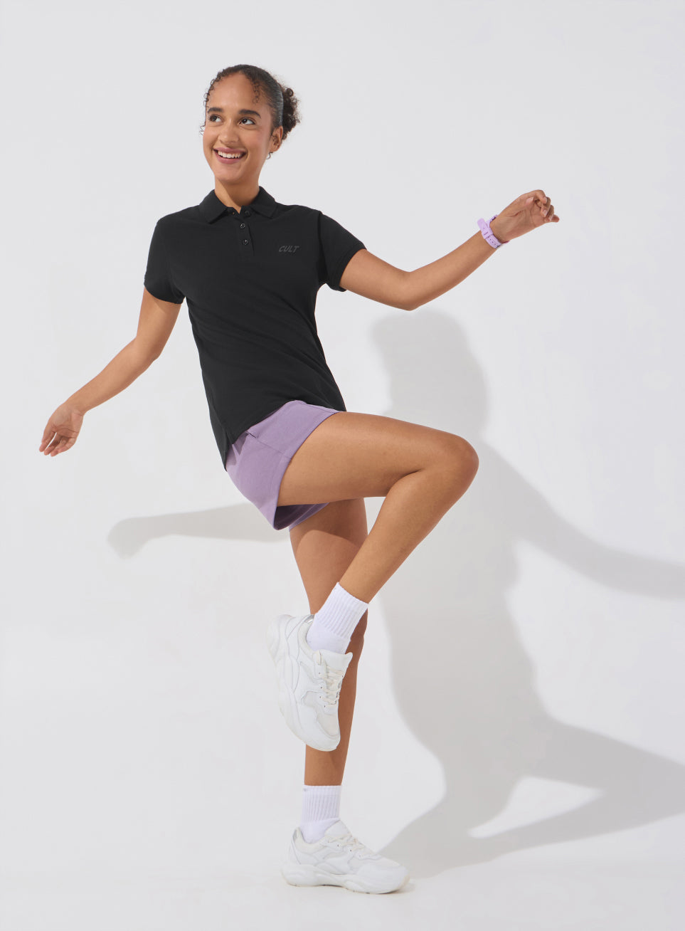 Women's Black Soft Form Classic Polo T-shirt