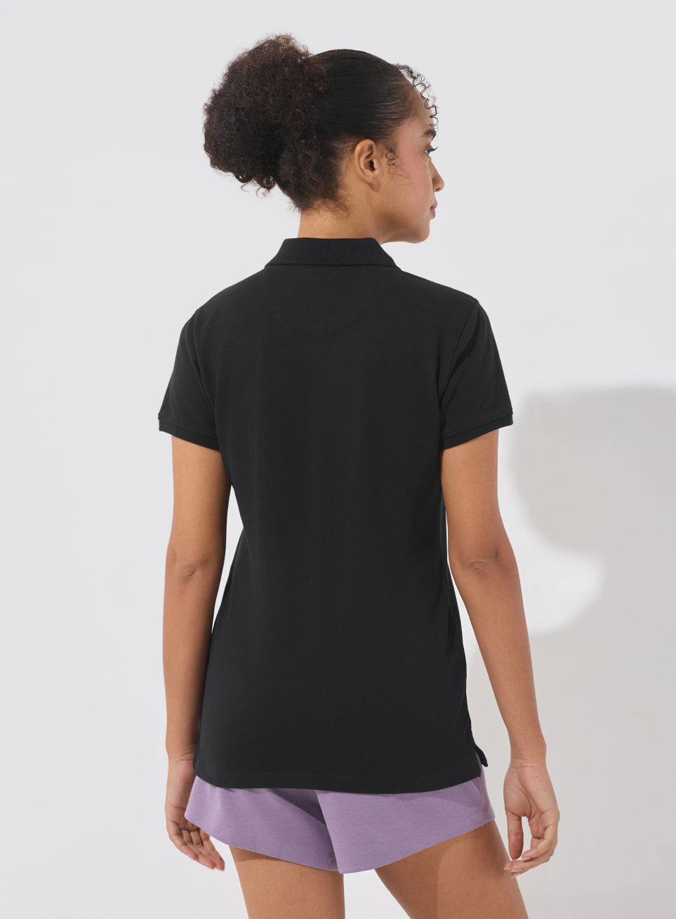 Women's Black Soft Form Classic Polo T-shirt