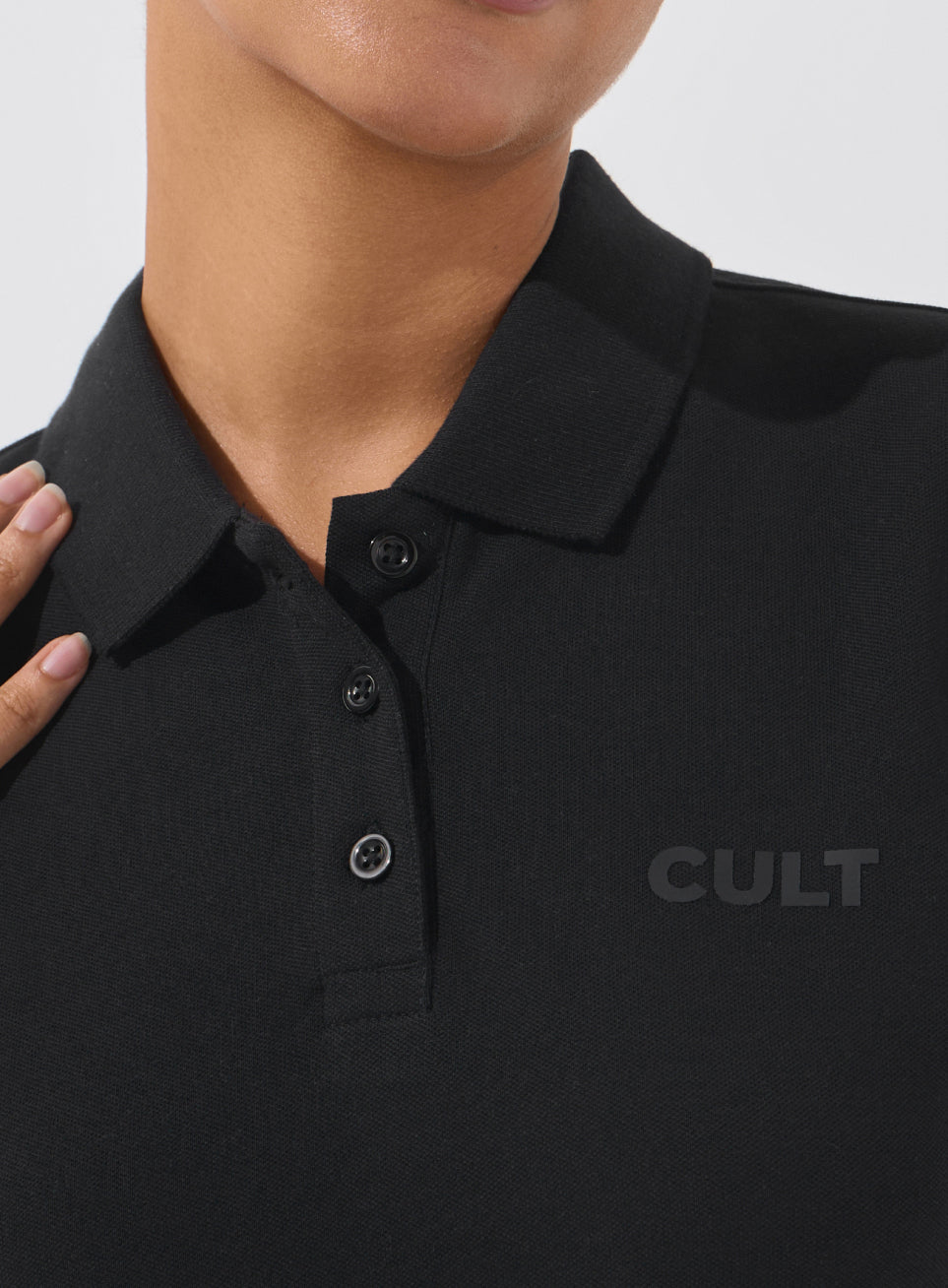 Women's Black Soft Form Classic Polo T-shirt