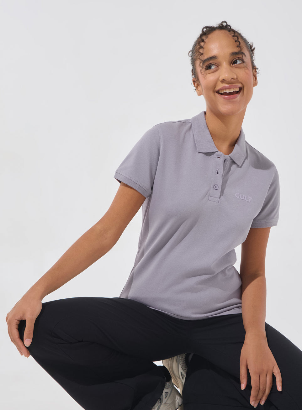 Women's Purple Soft Form Classic Polo T-shirt