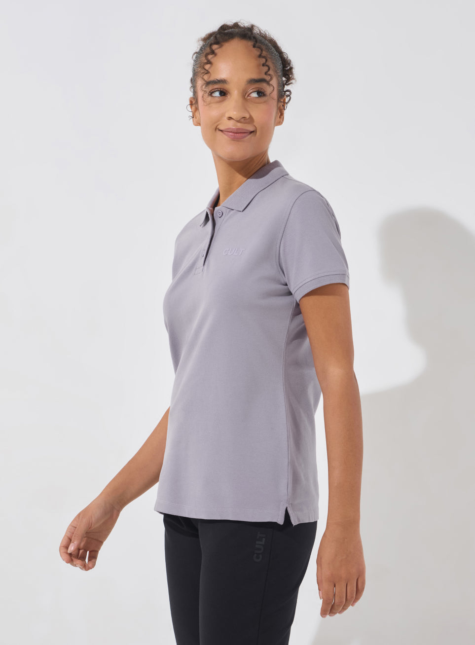 Women's Purple Soft Form Classic Polo T-shirt